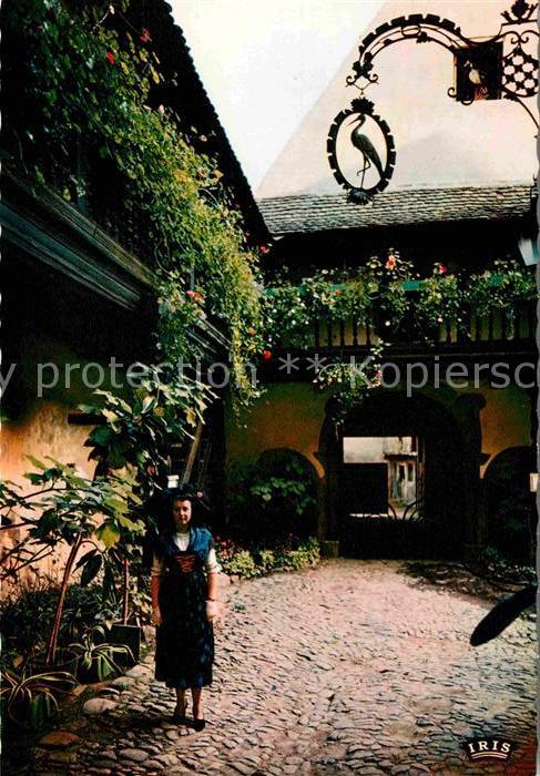 Riquewihr Haut Rhin Alsacienne dans la cour des Cigognes