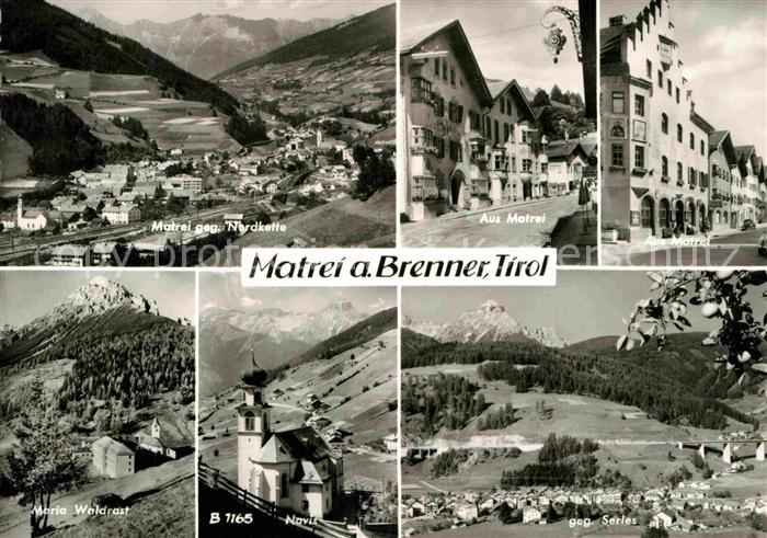 Matrei Brenner Panorama Blick gegen Nordkette Ortsmotive Maria Waldrast Serles