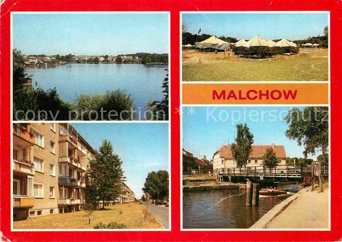 Malchow Panorama OT Lenz Pionierlager Fritz Heckert Neubauten Drehbruecke