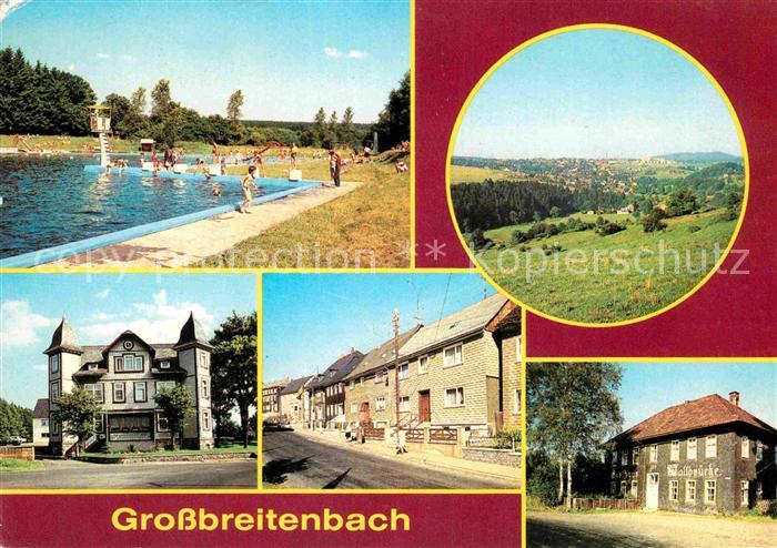Grossbreitenbach Thueringen Freibad Panorama Betriebsferienheim Hohe Tanne Haupt