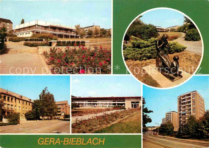 Bieblach HO Gaststaette Gruene Mulde Plastik Bergarbeiter Poliklinik Kaufhalle N