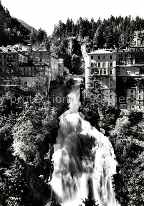 Badgastein Teilansicht mit Wasserfall