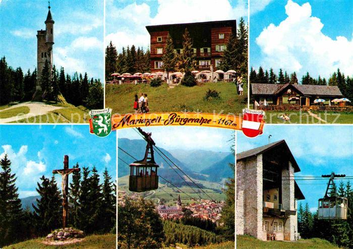Mariazell Steiermark Buergeralpe Aussichtsturm Berghotel Schutzhuette Gipfelkreu