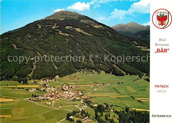 Patsch Motiv mit Patscherkofel und Glungezer Hotel Restaurant Baer Fliegeraufnah