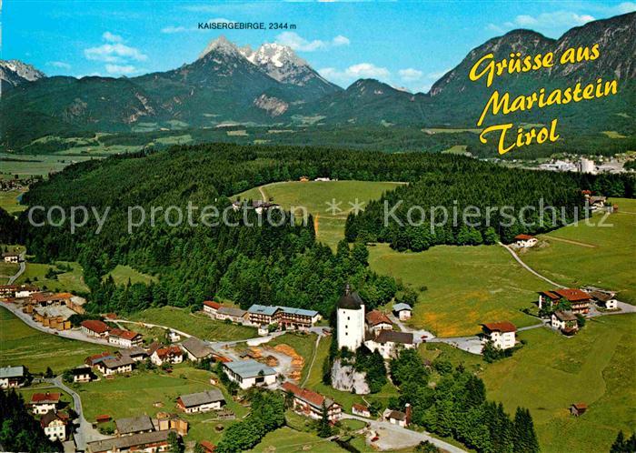Mariastein Tirol Wallfahrts und Ausflugsort Kaisergebirge Fliegeraufnahme