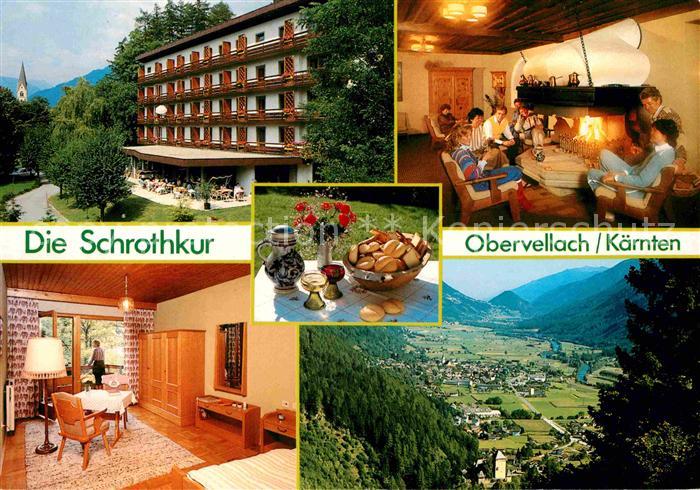Obervellach Kaernten Panorama Luftkurort Schrothkurort Kurhotel Kaminzimmer