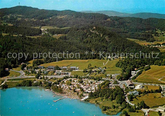 Keutschach See Keutschachersee Campingplatz Fliegeraufnahme