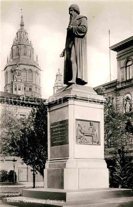 Mainz Rhein Gutenberg-Denkmal