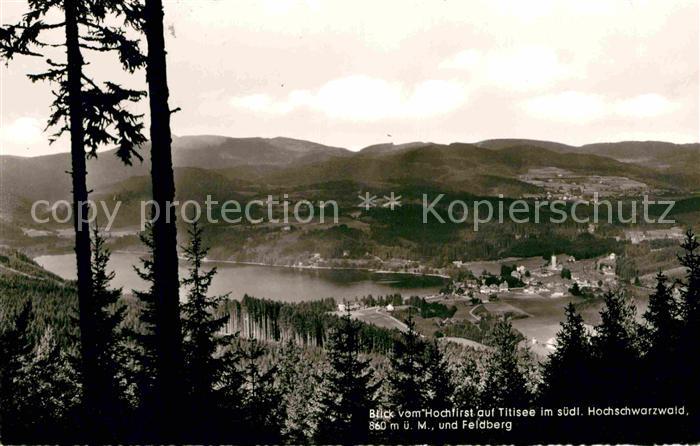 TITISEE Schwarzwald BW Blick vom Hochfirst Feldberg