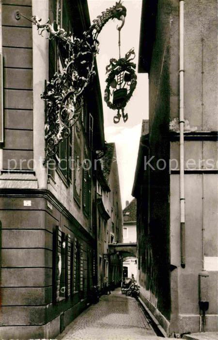 Freiburg Breisgau Wirtshausschild grossen Meyerhof Annengaesschen