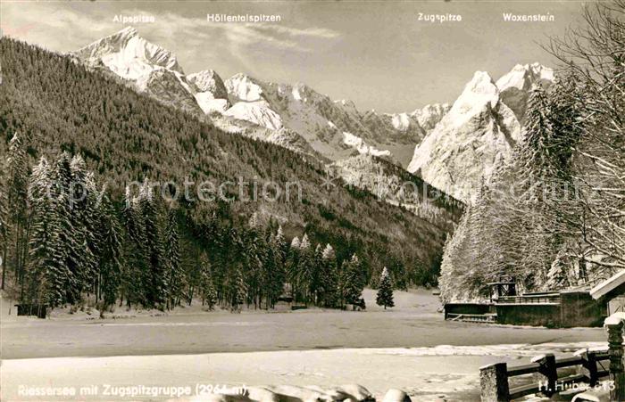 Zugspitze Riessersee Hoellentalspitzeen Waxenstein