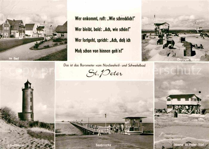 St Peter-Ording Seebruecke Leuchtturm Strand