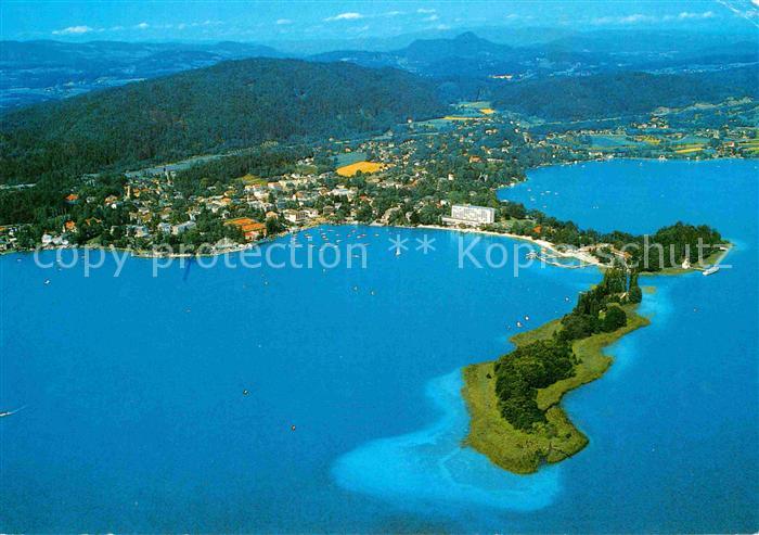 Poertschach Woerthersee Bucht Fliegeraufnahme