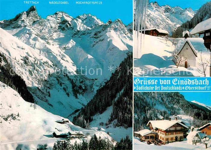 Oberstdorf Einoedsbach Trettach Maedelegabel Hochfrottspitze