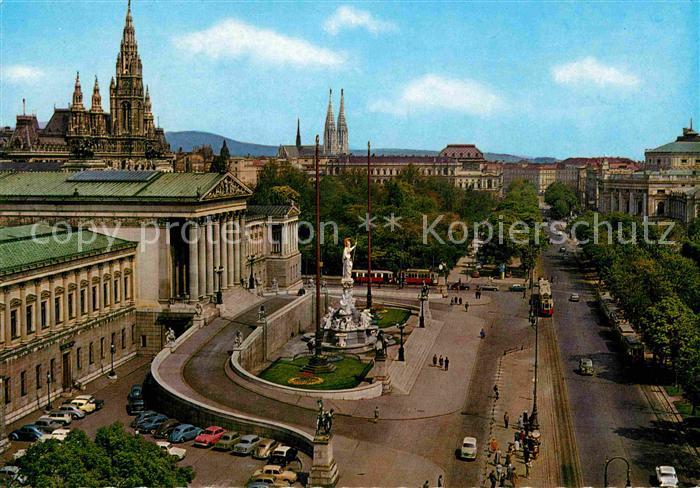 Wien Ringstrasse Parlament Rathaus Burgtheater