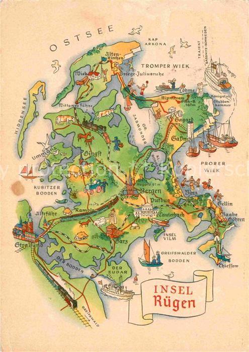 Ruegen Inselkarte