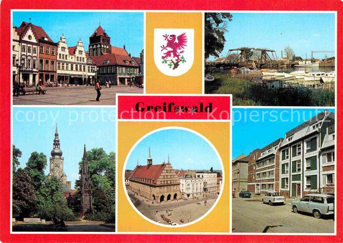 Greifswald PdF Wiecker Bruecke Dom Rubenowdenkmal Rathaus Knopfstrasse