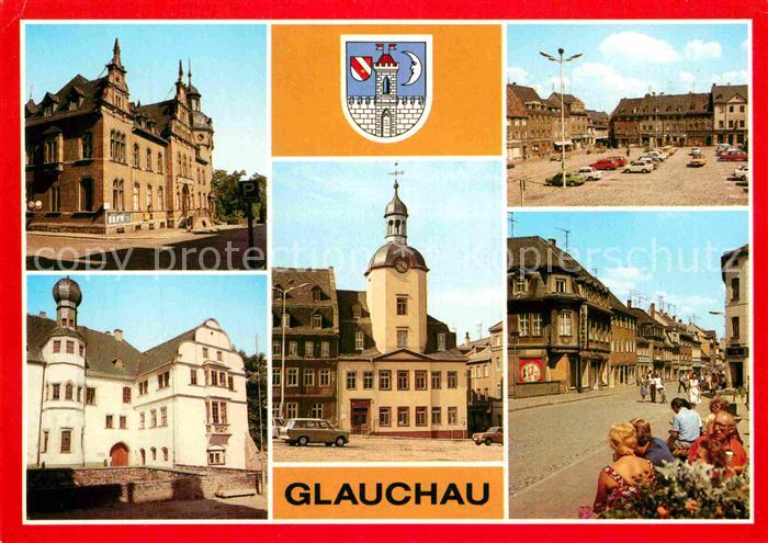 Glauchau Post Schloss Forderglauchau Rathaus Markt Dr Friedrichs Str