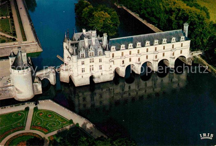 Chenonceaux Indre et Loire Le Chateau Vue aerienne