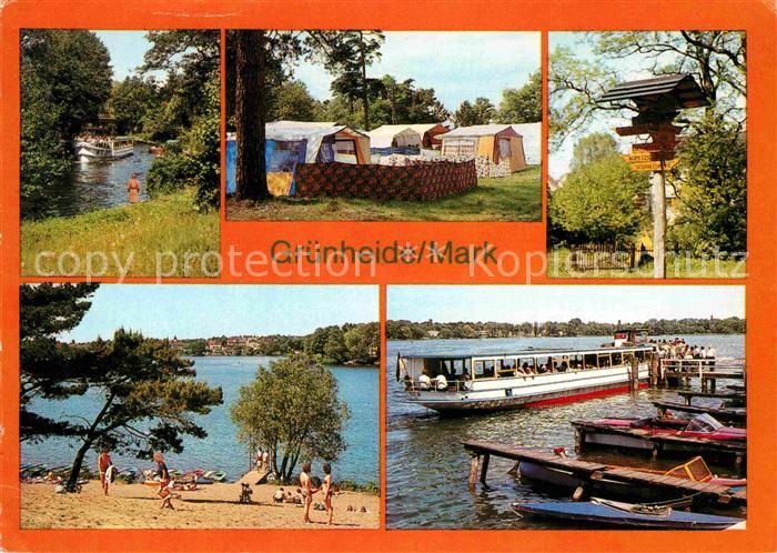 Gruenheide Mark An der Loecknitz Camping am Peetzsee Wegweiser Am Werlsee Ausflu