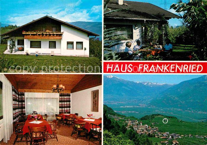 Tisens Merano Suedtirol Haus Frankenried Gaststube Garten Panorama