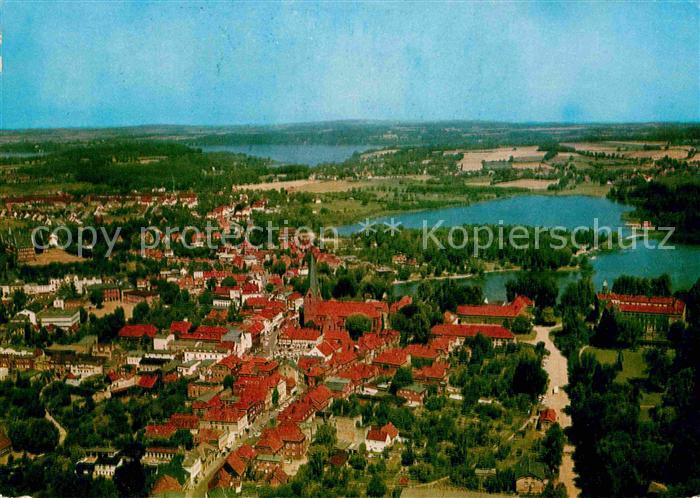 Eutin Schleswig-Holstein Fliegeraufnahme mit Eutiner See und Kellersee