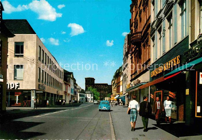 TRIER  CITY Simeonstrasse mit Porta Nigra