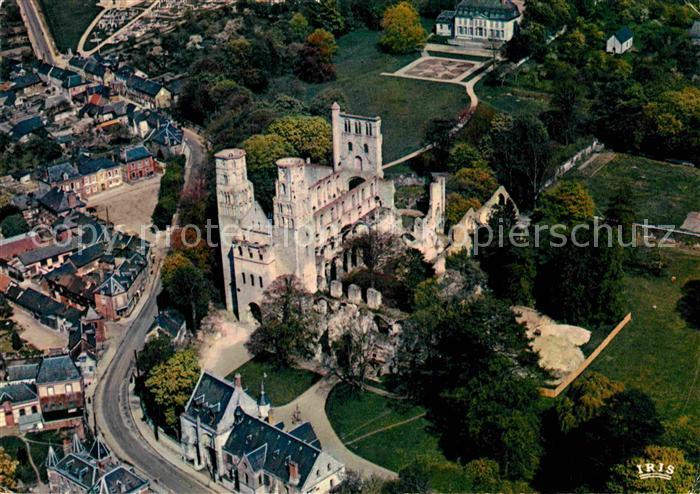 Jumieges Ruines de l'Abbaye Vue aerienne