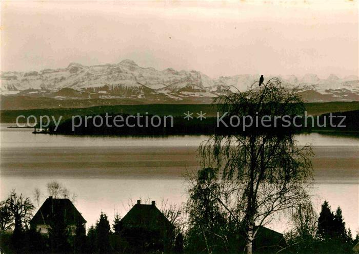 ueberlingen Bodensee mit Altmann Saentis Churfirsten