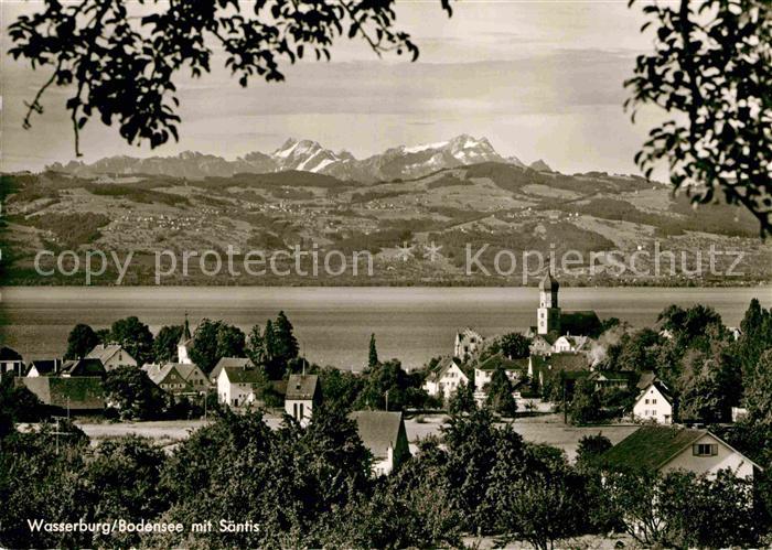 Wasserburg Bodensee Panorama mit Saentis