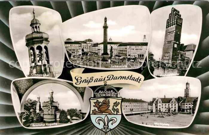 Darmstadt Glockenspiel Russische Kapelle Marktplatz Luisenplatz