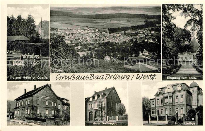 Bad Driburg Kaspar Heinrich Quelle Haus Nethegau Haus Loediga Panorama
