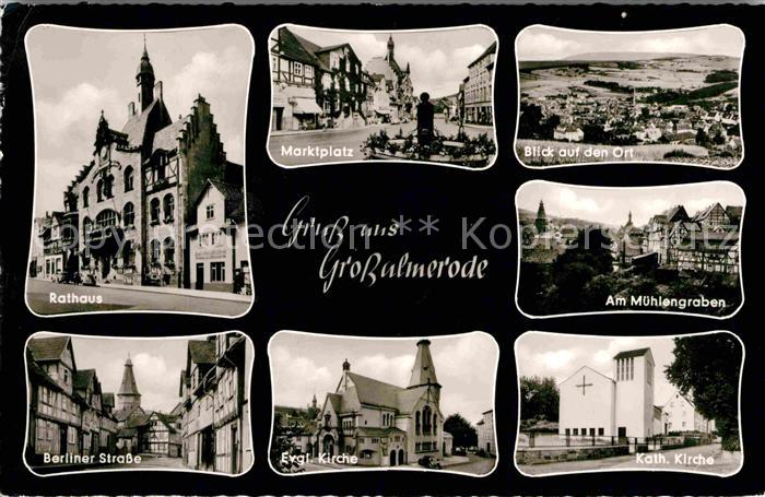 Grossalmerode Rathaus Berliner Strasse Katholische Evangelische Kirche Marktplat