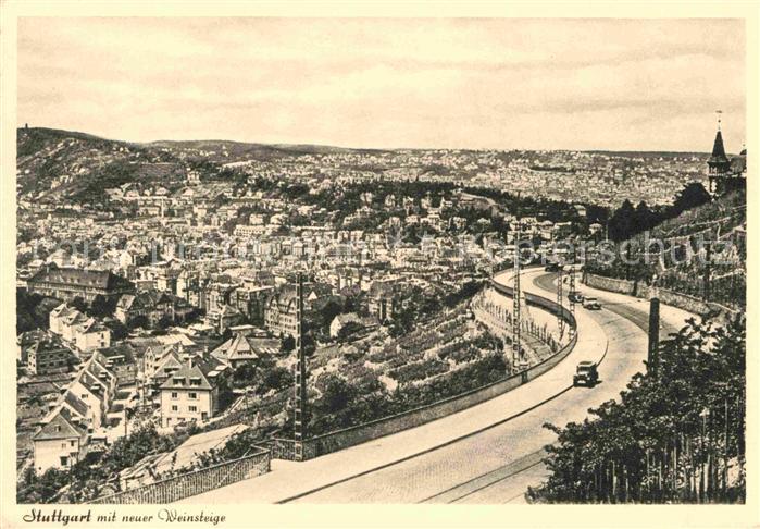 STUTTGART  CITY Panorama mit neuer Weinsteige