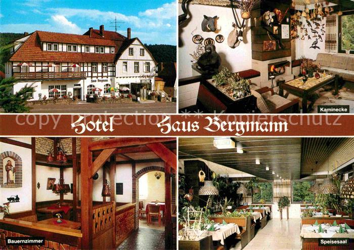 Hemfurth-Edersee Hotel Haus Bergmann Kaminecke Bauernzimmer Speisesaal