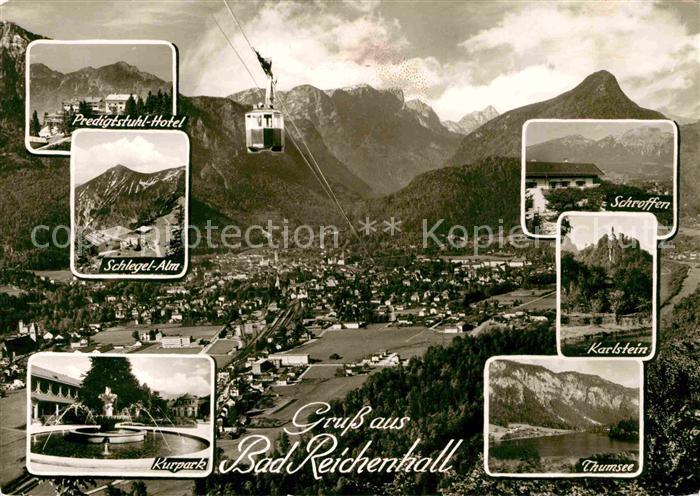 Bad Reichenhall Kurpark Predigstuhl-Hotel Schroffern Sesselbahn