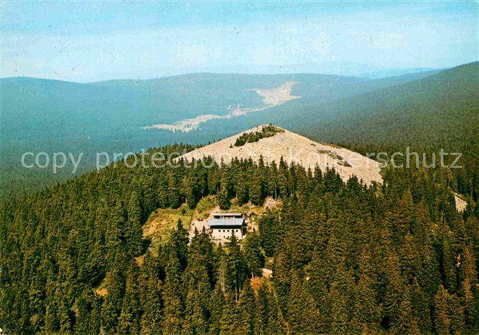 Lusen Bayerischer Wald Schutzhaus Blick nach Tschechien