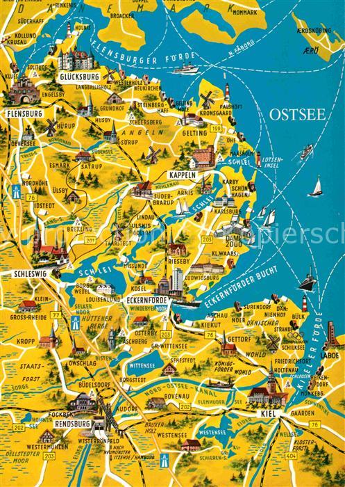 ECKERNFoeRDE Ostseebad Landkarte