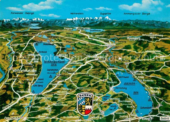 Starnberg Starnbergersee Bayern Landkarte