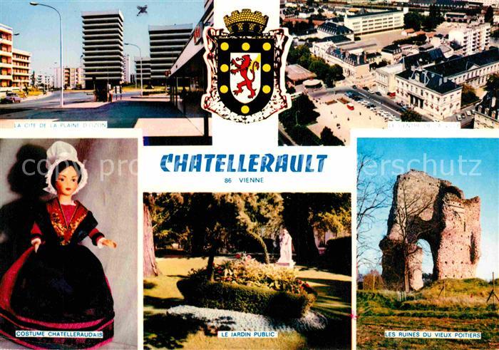 Chatellerault Fliegeraufnahme Brunnen Ruine