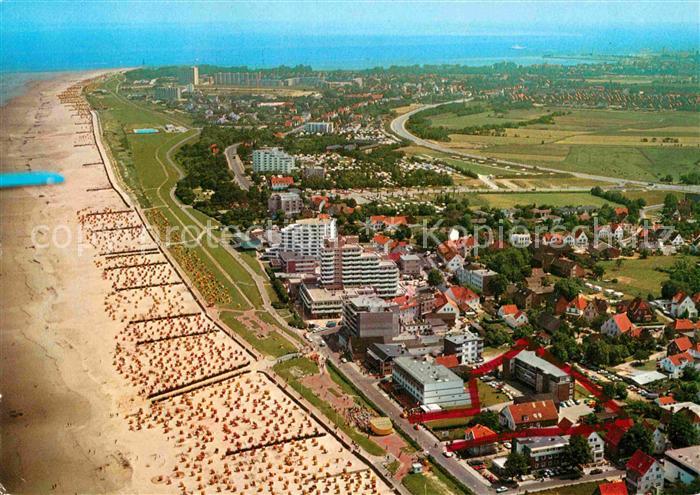 Cuxhaven Duhnen Nordseebad Fliegeraufnahme