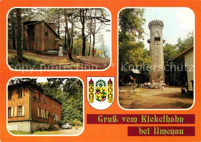 Ilmenau Thueringen Kickelhahnturm Jagdhaus Gabelbach Goethehaeuschen