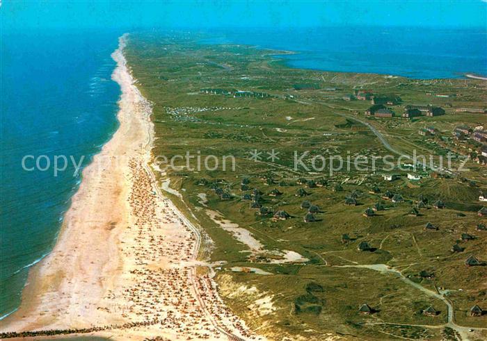 Hoernum Sylt Fliegeraufnahme Strand Kersigsiedlung