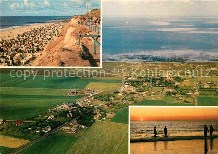 Wenningstedt Sylt Fliegeraufnahme Strand Duene