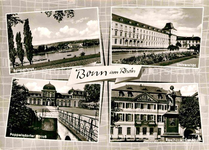 Bonn Rhein Bundeshaus Papelsdorfer Schloss Beethoven Denkmal Universitaet