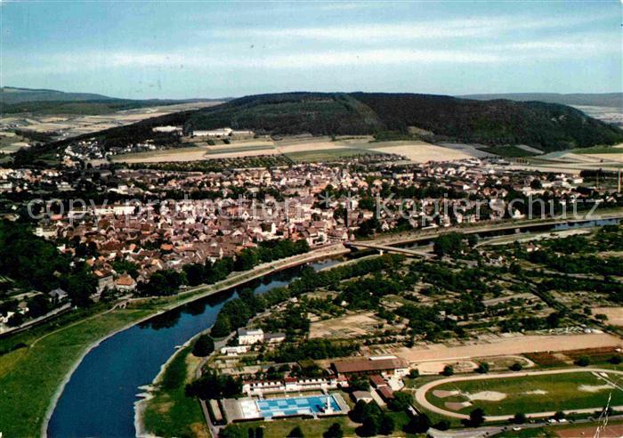 Hoexter Weser Fliegeraufnahme