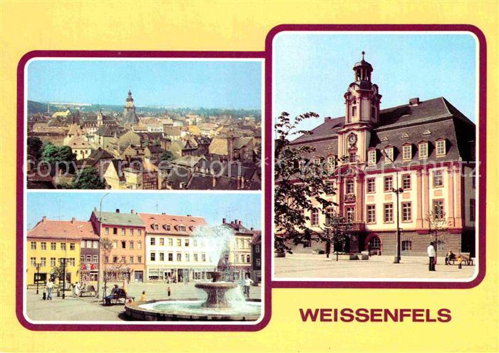 Weissenfels Saale Teilansicht Karl Marx Platz Rathaus