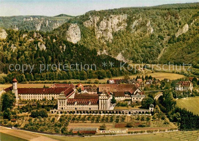 Beuron Donautal Fliegeraufnahme Erzabtei Burg Wildenstein
