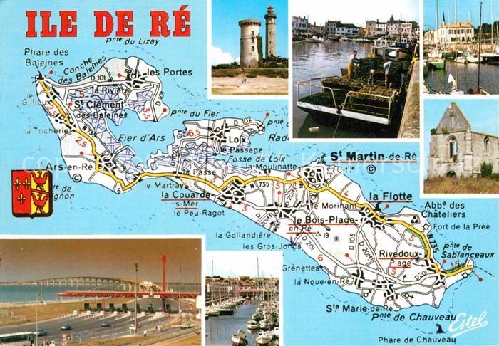 Ile de Re Phare des Baleines Les ports de la Flotte et d Ars Abbaye de Saint Lau