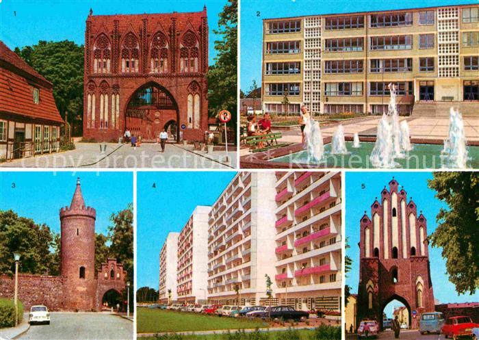 Neubrandenburg Stargader Tor Dr Th Neubauer Oberschule Fangelturm Leninstrasse N